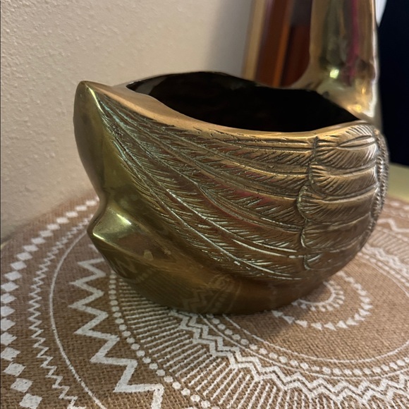 VTG Solid Brass Swan Planter or bowl - Picture 6 of 9